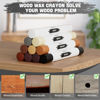 Picture of Wood Filler Sticks, 10 Colors Wood Wax Crayons for Furniture Scratch, Wood Touch-up Markers for Repair Any Scratches, Scuffs, Cracks and Nail Holes on Wood Furniture, Floors, Doors, Cabinets, Tables