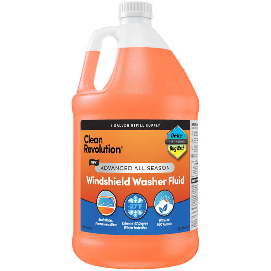 Picture of Clean Revolution Advanced All Season Windshield Washer Fluid * Winter Protection to -27F * Water Beading Technology + Bug Wash * Ultra Low VOC Formula