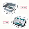Picture of FOSJGO 2.4 Gal(9L) Collapsible Dish Basin with Drain Plug,Space Saving Multiuse Foldable Sink Tub,Dishpan,Kitchen Sink for Camping,Plastic Tub,Vegetable Washing,Beverage Tubs