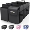 Picture of HOTOR Trunk Organizer for Car - Car Organizer, Foldable Trunk organizer for SUVs & Sedans, Sturdy Car Organization for Car Accessories, Tools, Sundries, Black, 2 Compartments, 21.3"×12.6"×10.6"