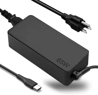 Picture of 65W USB C Laptop Charger Replacement for Lenovo Thinkpad/Yoga/Chromebook, ADLX65YDC2A Lenovo Laptop Charger