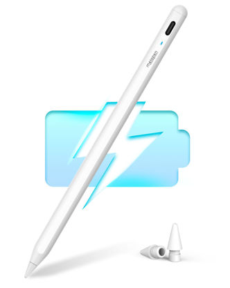 Picture of Metapen Pencil A8 for Apple iPad 2018-2024, (2X Faster Charge), Tilt Sensitivity, Palm Rejection, Stylus Pen for iPad 10/9/8/7/6th Gen, iPad Pro 12.9/11/13-inch M4, iPad Air 3/4/5/M2, iPad Mini 5/6th
