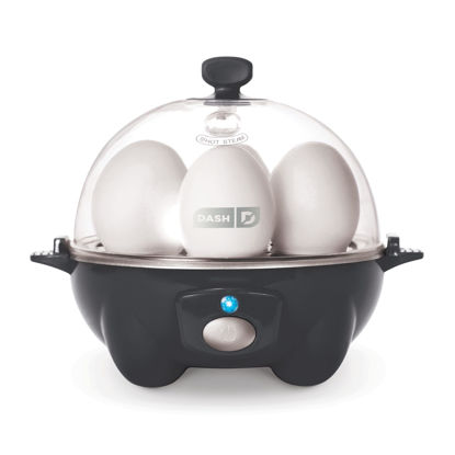 Picture of DASH Rapid Egg Cooker: 7 Egg Capacity Electric Egg Cooker for Hard Boiled Eggs, Poached Eggs, Scrambled Eggs, or Omelets with Auto Shut Off Feature - Black