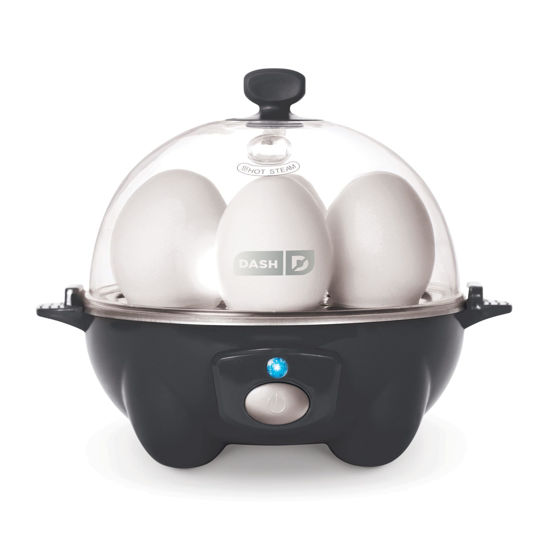 Picture of DASH Rapid Egg Cooker: 7 Egg Capacity Electric Egg Cooker for Hard Boiled Eggs, Poached Eggs, Scrambled Eggs, or Omelets with Auto Shut Off Feature - Black