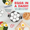 Picture of DASH Rapid Egg Cooker: 7 Egg Capacity Electric Egg Cooker for Hard Boiled Eggs, Poached Eggs, Scrambled Eggs, or Omelets with Auto Shut Off Feature - Black