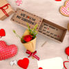 Picture of Qumic Will You Be My Valentine Card - Handmade Cute Love Card Matchbox with Mini Rose, Surprise Gift, Anniversary or Valentines Day Gift for Her, Him, Wife, Husband, or Girlfriend, Boyfriend, Couples