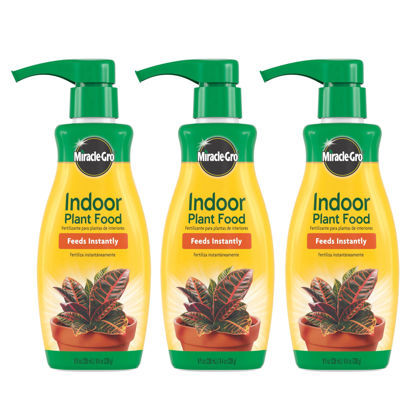 Picture of Miracle-Gro Indoor Plant Food, Liquid Plant Food for Houseplants, Snake Plants, Peace Lilies, Flowers, Vegetables, Herbs and More, 8 oz., 3-Pack
