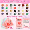 Picture of Valentines Day Cards for Kids School, 28 Sets Valentines Day Cards Natural Gemstone Crystals Rocks Minerals Bulk, Valentine Exchange Card for Kids Girls Boys School Class Classroom Party Favors (#1)
