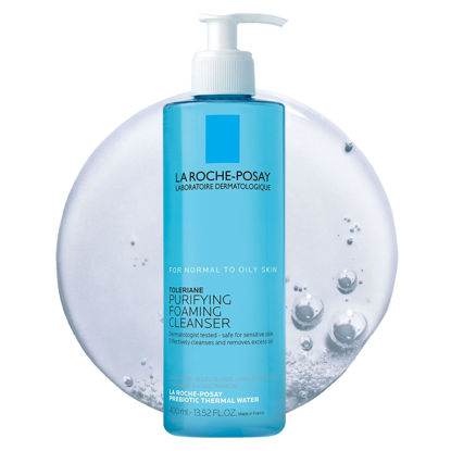 Picture of La Roche-Posay Toleriane Purifying Foaming Facial Cleanser, Oil Free Face Wash for Oily Skin with Niacinamide, Pore Cleanser Won’t Dry Out Skin, Unscented