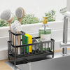 Picture of Cisily Sponge Holder for Kitchen Sink, Sink Caddy with High Brush Holder, Kitchen Sink Organizer Countertop Rustproof 304 Stainless Steel, Soap Dispenser Kitchen Organizers and Storage Essentials