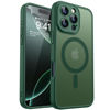 Picture of CANSHN Magnetic Compatible with iPhone 16 Pro Case, Upgraded [Full Camera Protection] [Compatible with Magsafe] [Translucent Matte] Shockproof Protective Phone Case Cover 6.3 Inch - Deep Green