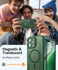Picture of CANSHN Magnetic Compatible with iPhone 16 Pro Case, Upgraded [Full Camera Protection] [Compatible with Magsafe] [Translucent Matte] Shockproof Protective Phone Case Cover 6.3 Inch - Deep Green