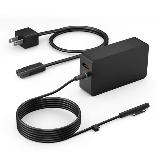 Picture of Surface Pro Charger 65W, Surface Laptop Charger for Microsoft Surface Pro 9/8/7+/7/6/5/4/3/X, Surface Laptop 5/4/3/2/1/Studio, Surface Book 2/1, Surface Go 3/2/1 with 8.8ft Power Cord