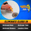 Picture of FlexiSnake Drain Weasel Sink Snake Hair Clog Remover Tool, Pipe, Bathroom, Bathtub Cleaner, 18-inch, Made in the USA, 5 Wands and Removable Handle