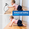 Picture of LIDER Flat-Face Outlet Extender with 3 Receptacles, Ultra-Thin Wall Plate Plug with Cord Extender and 3-Outlet Power Strip, 3ft Cord, LWE3-315-W, White