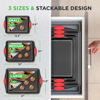 Picture of NutriChef 3-Piece Nonstick Kitchen Oven Baking Pans - Premium & Stylish Non-Stick Steel, Commercial Grade Restaurant Quality Metal Bakeware with Red Silicone Handles - Easy to Clean, NCSBS3S
