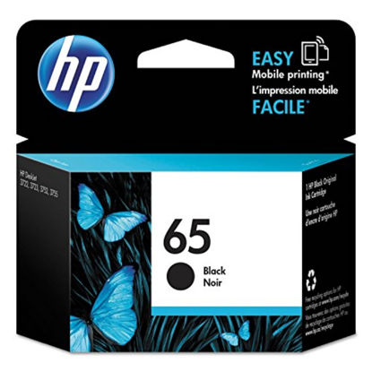 Picture of HP 65 Black Ink Cartridge | Works with HP AMP 100 Series, HP DeskJet 2600, 3700 Series, HP ENVY 5000 Series | Eligible for Instant Ink | N9K02AN