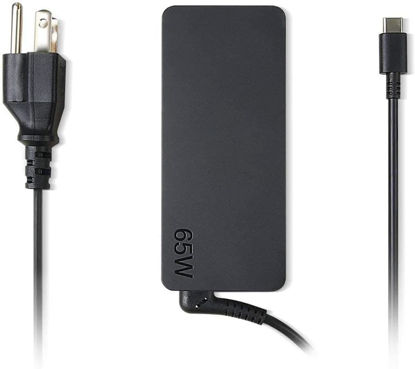 Picture of Lenovo USB-C 65W Standard AC Adapter for Lenovo Yoga C930-13, Yoga S730-13, Yoga 920-13, Yoga 730-13, IdeaPad 730s-13, GX20P92530 Black