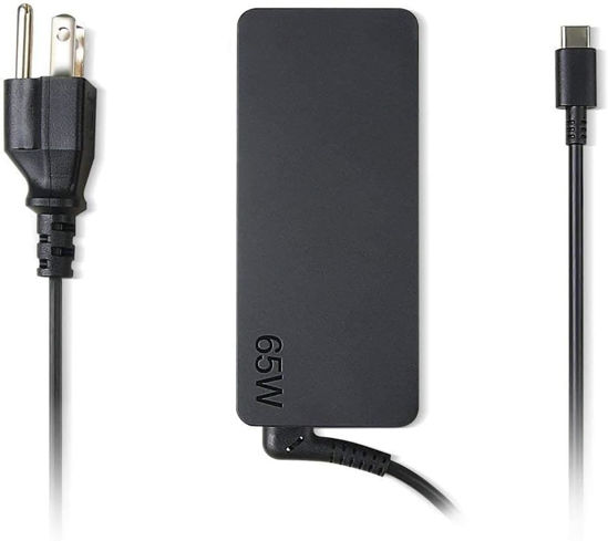 Picture of Lenovo USB-C 65W Standard AC Adapter for Lenovo Yoga C930-13, Yoga S730-13, Yoga 920-13, Yoga 730-13, IdeaPad 730s-13, GX20P92530 Black
