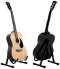 Picture of Amazon Basics Adjustable Guitar Folding A-Shape Frame Stand for Acoustic and Electric Guitars with Non-Slip Rubber and Soft Foam Arms, Fully Assembled, Black
