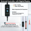 Picture of Orlushy 25W Submersible Mini Fish Tank Heater, Adjustable Aquarium Heater with Digital Display External Controller, Overheat Protection and Free Thermometer for 1-5 Gallon Freshwater & Saltwater Tank