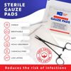 Picture of 100pc Large Sterile Gauze Pads 4x4 Sterile for Wounds Bulk - 12ply Woven Gauze Sponges 4x4 Sterile - USP IV Breathable Mesh 4x4 Gauze Pads Sterile for Enhanced Absorption - First Aid Medical