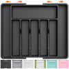 Picture of Lifewit Silverware Drawer Organizer, Expandable Utensil Tray for Kitchen, BPA Free Flatware and Cutlery Holder, Adjustable Plastic Storage for Spoons Forks Knives, Large, Black