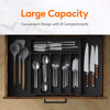 Picture of Lifewit Silverware Drawer Organizer, Expandable Utensil Tray for Kitchen, BPA Free Flatware and Cutlery Holder, Adjustable Plastic Storage for Spoons Forks Knives, Large, Black