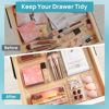 Picture of Vtopmart 25 PCS Clear Plastic Drawer Organizers Set, 4-Size Versatile Bathroom and Vanity Drawer Organizer Trays, Storage Bins for Makeup, Bedroom, Kitchen Gadgets Utensils and Office