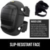 Picture of Gorilla Grip Adjustable Safety Knee Pad Set, Heavy Duty Durable Kneeling Pads for Work, Anti Slip Fasteners, Comfortable Gel Padding, Supportive Pads During Construction, Gardening Tool, Black