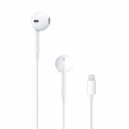 Picture of Apple EarPods Headphones with Lightning Connector, Wired Ear Buds for iPhone with Built-in Remote to Control Music, Phone Calls, and Volume