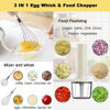 Picture of Electric Hand Mixer with Whisk, Handheld Electric Whisk, Baby Food Blender, Mini Food Processor, Rechargeable Cordless Handheld Mixer, Food Chopper, Baby Food Puree Maker for Baby Food, 4-Speed,10Oz