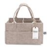 Picture of Parker Baby Diaper Caddy - Nursery Storage Bin and Car Organizer for Diapers and Baby Wipes - Oatmeal, Regular