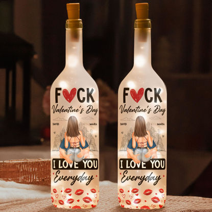 Picture of Macorner Personalized Valentines Day Gifts for Him & Her Bottle Lamp, Couple Gifts, Anniversary Present Gifts for Husband, Wife, Husband, Gifts for Boyfriend, Wife Birthday Gifts, I Love You Everyday