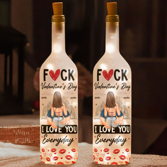 Picture of Macorner Personalized Valentines Day Gifts for Him & Her Bottle Lamp, Couple Gifts, Anniversary Present Gifts for Husband, Wife, Husband, Gifts for Boyfriend, Wife Birthday Gifts, I Love You Everyday