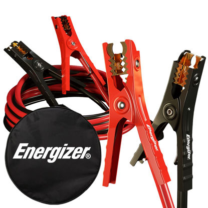 Picture of Energizer Jumper Cables for Car Battery, Heavy Duty Automotive Booster Cables for Jump Starting Dead or Weak Batteries with Carrying Bag Included (16-Feet (6-Gauge)