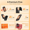 Picture of Hotdot AI Hand Warmers Rechargeable with Gift Box, 2 Pack Portable Electric Hand Warmer with LED Display Battery and Temperature, Fast Heating, Valentines Day Gifts, Hunting Camping Black