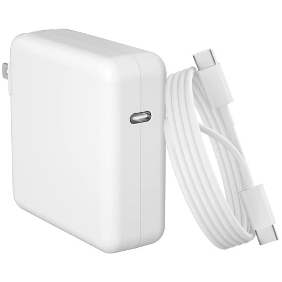 Picture of Mac Book Pro Charger - 96W USB C Charger Fast Charger for USB C Port MacBook pro & MacBook Air, ipad Pro, Samsung Galaxy and All USB C Device, 6.6 ft USB C to USB C Cable Included