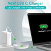 Picture of Mac Book Pro Charger - 96W USB C Charger Fast Charger for USB C Port MacBook pro & MacBook Air, ipad Pro, Samsung Galaxy and All USB C Device, 6.6 ft USB C to USB C Cable Included