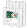 Picture of Bonsenkitchen Vacuum Sealer Rolls Bags, 6 Pack 3 Rolls 11" x 20' + 3 Rolls 8" x 20' Commercial Grade BPA Free Bag Rolls, Durable Customized Size Food Vac Bags for Storage and Sous Vide Cooking VB3211