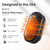 Picture of AI Hand Warmers Rechargeable 2 Pack, 6000mAh Electric Hand Warmers, AI Smart Chips 20Hrs Long Safe Heat, Portable Pocket Heater, Gifts for Christmas, Outdoor, Golf, Hunting, Camping Accessories