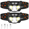 Picture of LHKNL Headlamp Flashlight, 1200 Lumen Ultra-Light Bright LED Rechargeable Headlight with White Red Light,2-Pack Waterproof Motion Sensor Head Lamp,8 Modes for Outdoor Camping Running Hiking Fishing