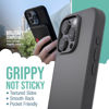 Picture of Smartish® iPhone 16 Pro MagSafe Case - Gripmunk Magnetic Slim Case [Lightweight + Protective] Thin Grip Cover with Microfiber Lining for Apple iPhone 16 Pro - Black Tie Affair