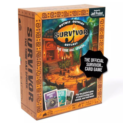 Picture of Exploding Kittens Survivor: The Tribe Has Spoken- The only Official Card Game for Survivor Fans - Family Party Game for Ages 8 and up - 3 to 6 Players - Great for Adults, Teens & Kids