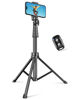 Picture of SENSYNE 62" Phone Tripod & Selfie Stick, Extendable Cell Phone Tripod Stand with Wireless Remote and Phone Holder, Compatible with iPhone Android Phone, Camera