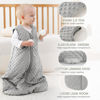 Picture of FILLEEP Fleece Baby Sleep Sack 6-12 Months 2.5 Tog with Plush Dots, Winter Baby Wearable Blanket for Infant Toddler Sleeping Sack 2-Way Zipper Warm Sleep Sack, Grey