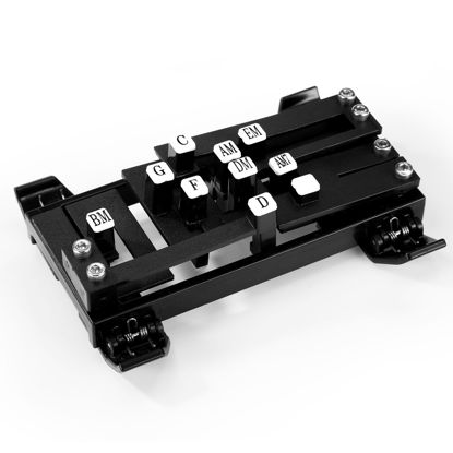 Picture of Guitar Aid Chords Trainer, Chord Learning System Guitar Aid Chord Tool Guitar Chord Presser Guitar Assisted Learning Tool Essential Guitar Accessories for Beginners(Black)