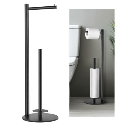 Picture of Toilet Paper Holder Stand, Toilet Paper Storage Standing, Standing Toilet Paper Stand, Standing Toilet Paper Holder with Storage, Bathroom Toilet Paper Roll Stand