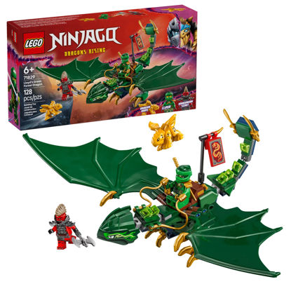 Picture of LEGO NINJAGO Lloyd's Green Forest Dragon Toy - Pretend Play Building Toy for Boys and Girls, Ages 6+ - Dragon Figurine with 2 Minifigures for Kids - Gift Idea for Birthdays - 71829