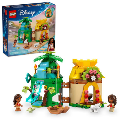 Picture of LEGO Disney Moana's Island Fun Building Toy Playset - Princess Moana Toy for Kids, Girls and Boys, Ages 5+ - with 2 Disney Micro-Dolls and Pua Animal Figure - Gift Idea for Birthdays - 43260